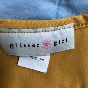 Girls Glitter Girl size 7/8 lace front cold shoulder top